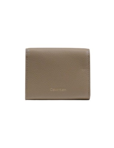 Calvin Klein portefeuille femme cuir beige – Compact
