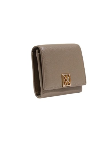 Calvin Klein portefeuille femme cuir beige – Compact