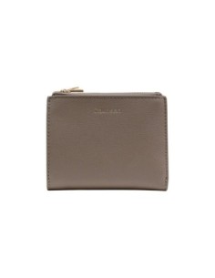 Calvin Klein portefeuille femme beige zippé – Compact