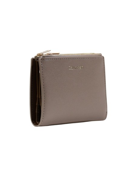 Calvin Klein portefeuille femme beige zippé – Compact