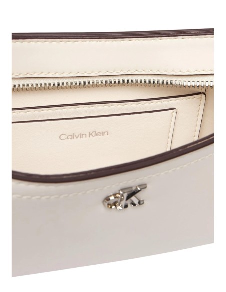 Calvin Klein sac femme blanc zippé format allongé