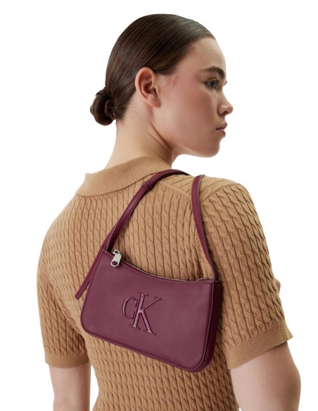 Calvin Klein sac bandoulière femme bordeaux