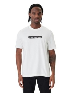 Calvin Klein t-shirt homme blanc imprimé coton