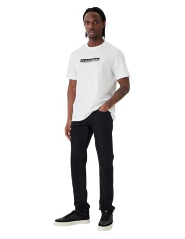 Calvin Klein t-shirt homme blanc imprimé coton