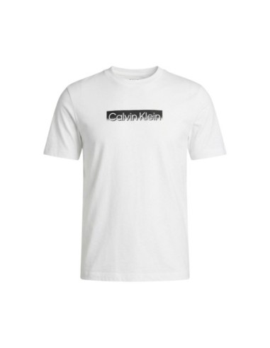 Calvin Klein t-shirt homme blanc imprimé coton