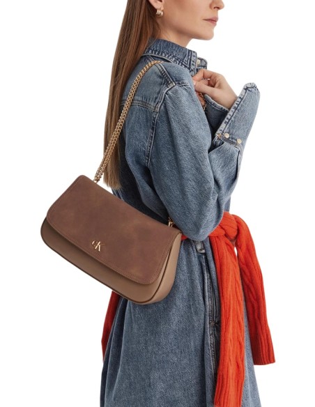 Calvin Klein sac femme marron bandoulière – Élégant