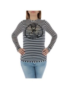 Pinko pull femme bleu rayé – Chic moderne