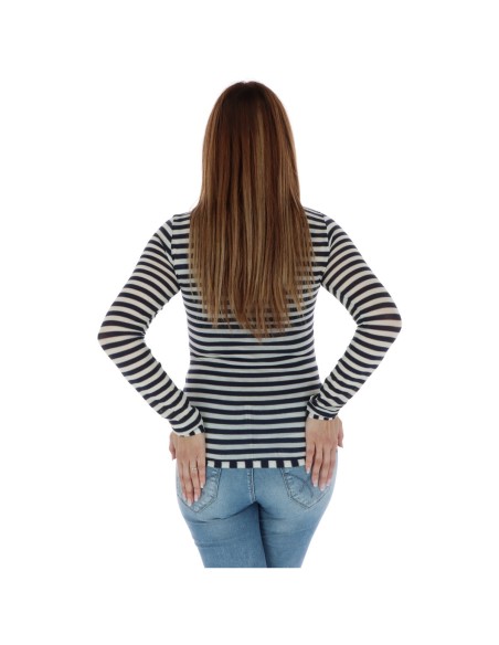 Pinko pull femme bleu rayé – Chic moderne