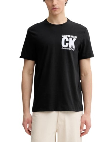 Calvin Klein t-shirt homme noir imprimé coton