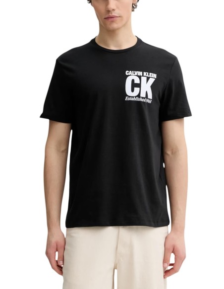 Calvin Klein t-shirt homme noir imprimé coton
