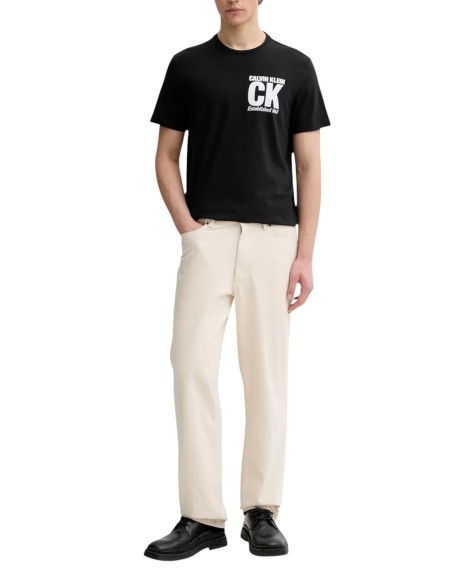 Calvin Klein t-shirt homme noir imprimé coton