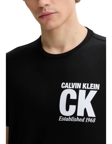 Calvin Klein t-shirt homme noir imprimé coton