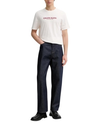 Calvin Klein t-shirt homme blanc imprimé coton
