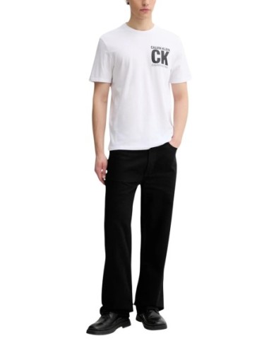 Calvin Klein t-shirt homme blanc coton – Basique
