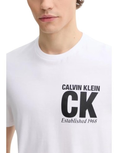 Calvin Klein t-shirt homme blanc coton – Basique