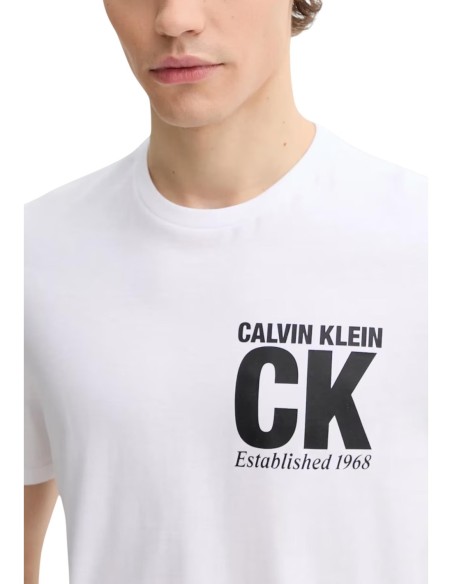 Calvin Klein t-shirt homme blanc coton – Basique