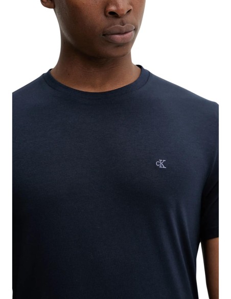 Calvin Klein t-shirt homme bleu coton stretch