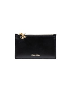Calvin Klein portefeuille femme noir zippé fin