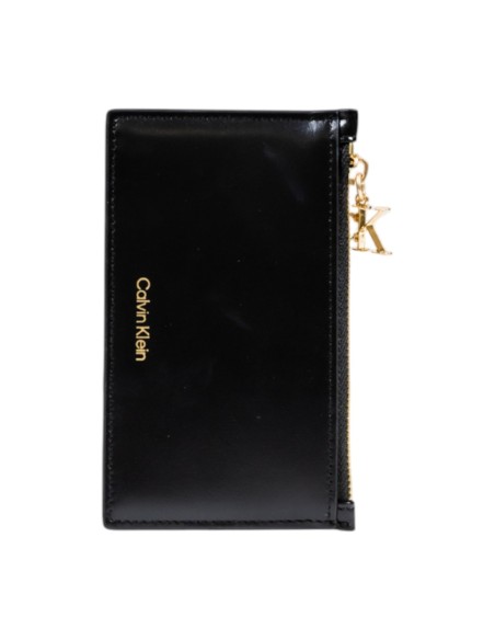 Calvin Klein portefeuille femme noir zippé fin
