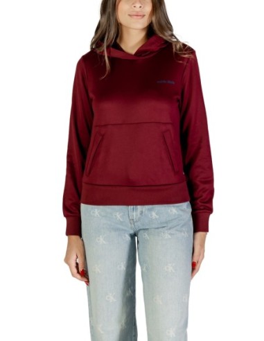 Calvin Klein sweat femme bordeaux à capuche – Hiver