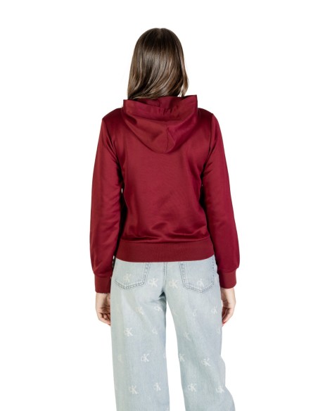 Calvin Klein sweat femme bordeaux à capuche – Hiver