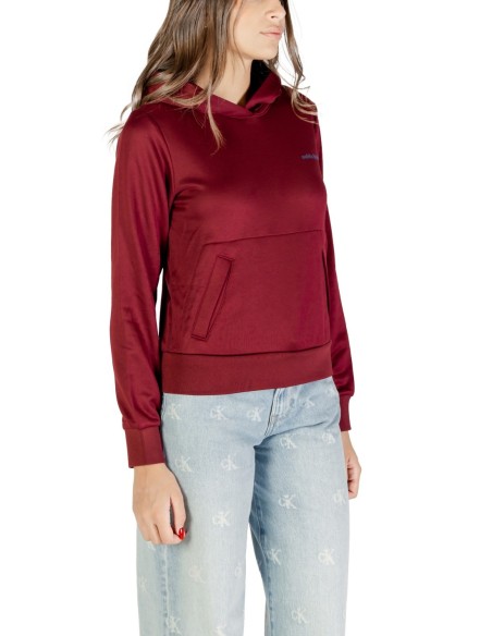 Calvin Klein sweat femme bordeaux à capuche – Hiver