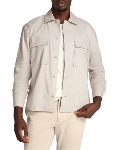 Calvin Klein chemise homme beige lin – Été