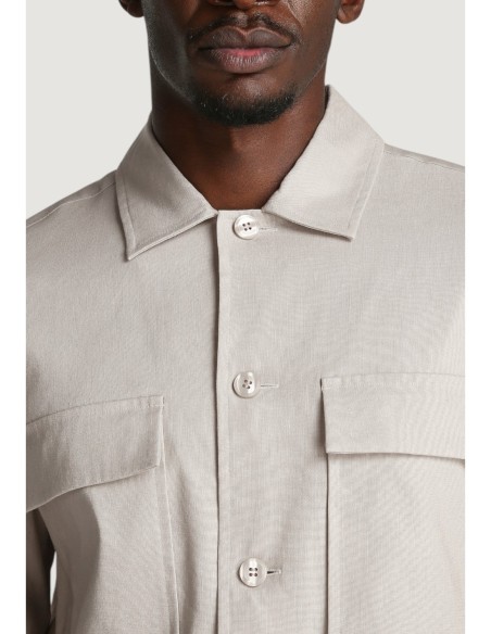 Calvin Klein chemise homme beige lin – Été