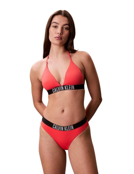 Calvin Klein Jeans haut de bikini triangle orange