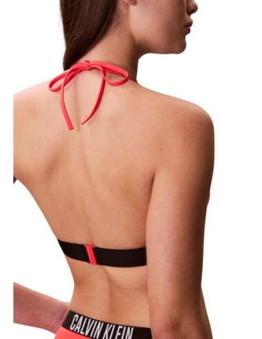 Calvin Klein Jeans haut de bikini triangle orange
