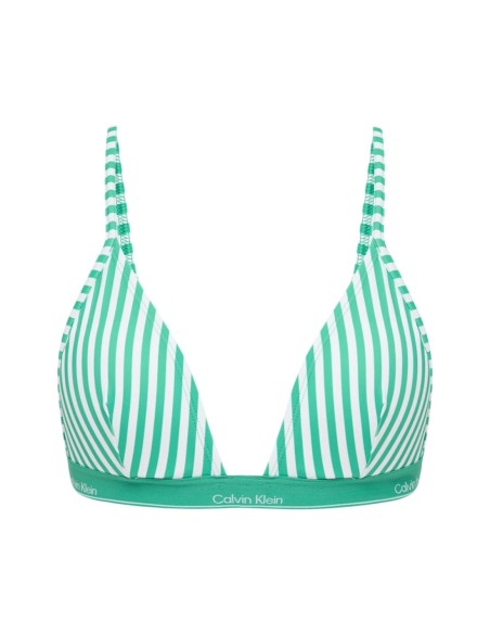 Calvin Klein Jeans haut de bikini vert rayé