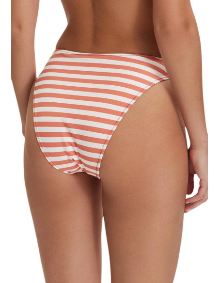 Calvin Klein Jeans maillot bain femme orange rayé