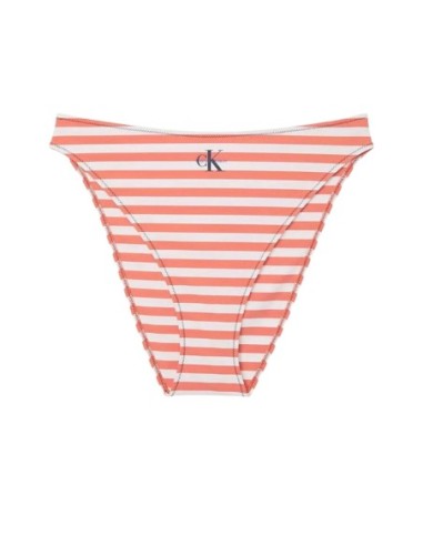 Calvin Klein Jeans maillot bain femme orange rayé