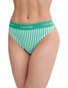 Calvin Klein Jeans bas de bikini Brazilian vert rayé