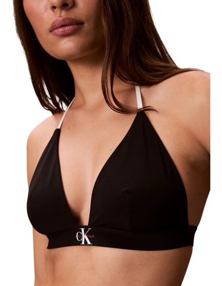 Calvin Klein Jeans haut de bikini triangle noir