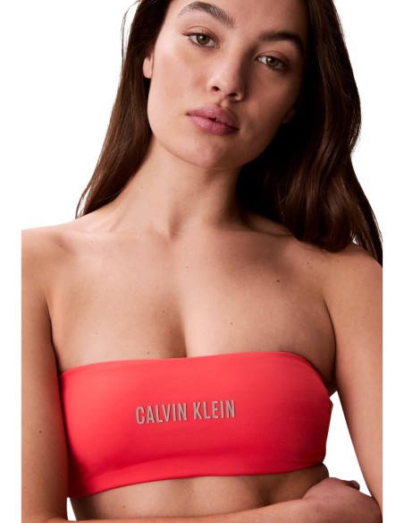 Calvin Klein Jeans haut de bikini bandeau orange
