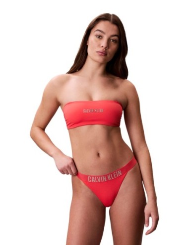 Calvin Klein Jeans haut de bikini bandeau orange