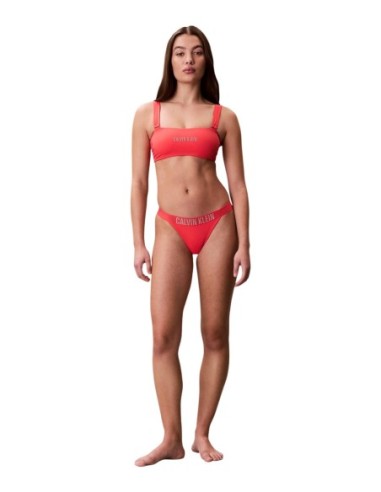Calvin Klein Jeans haut de bikini bandeau orange