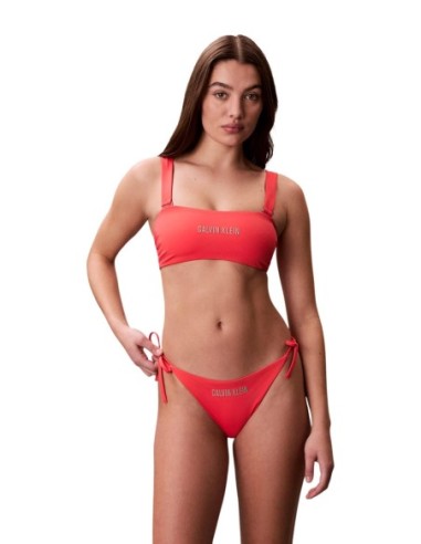 Calvin Klein Jeans bas de bikini orange à nouer