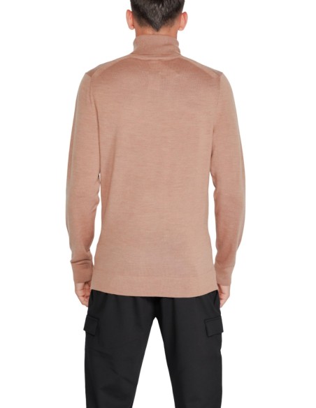 Calvin Klein pull homme laine beige col montant
