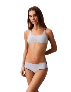 Calvin Klein Jeans haut de bikini bralette bleu azur