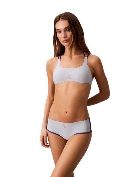 Calvin Klein Jeans haut de bikini bralette bleu azur