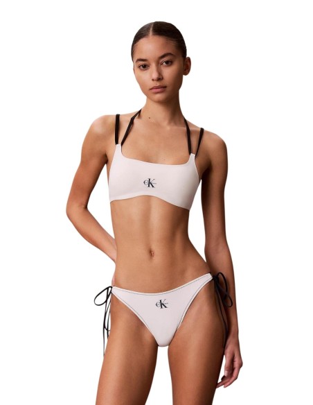 Calvin Klein Jeans haut de bikini bralette blanc
