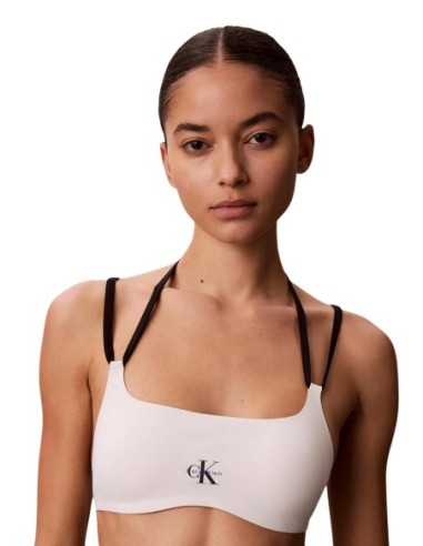 Calvin Klein Jeans haut de bikini bralette blanc
