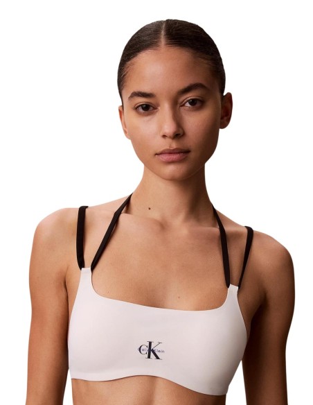 Calvin Klein Jeans haut de bikini bralette blanc