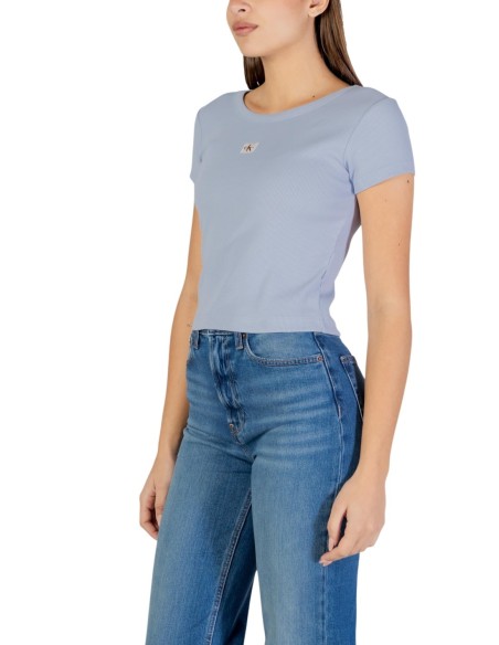 Calvin Klein Jeans t-shirt femme bleu coton stretch