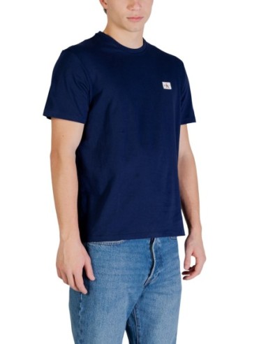 Calvin Klein Jeans t-shirt homme bleu coton
