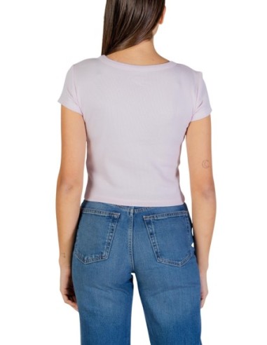 Calvin Klein Jeans t-shirt femme rose coton stretch