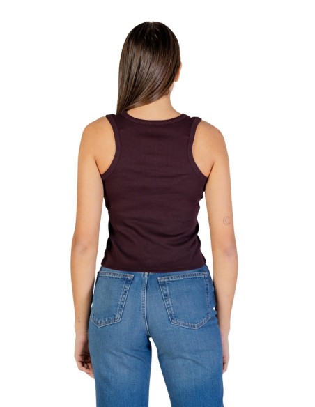 Calvin Klein Jeans top femme marron coton stretch