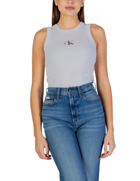 Calvin Klein Jeans débardeur femme lilas coton stretch